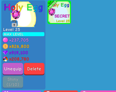 Holy Egg | BGS | Bubble Gum Simulator | Fast and Cheap | Clean
