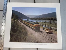 Vintage Kootenai River Montana Great Northern Empire Builder Print Engine 363-C