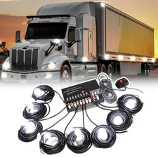 8 HID Bulbs Strobe Lighting System Kit Hide Away Hazard Emergency Warning Light