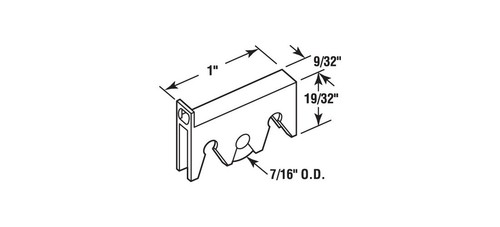 CRL G3097 7/16" Steel Sliding Window Roller for Alenco Windows - Picture 3 of 5