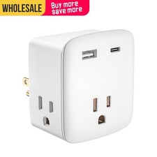3 Outlet Extender Multi Plug Wall Outlets with 2USB Ports 1USB C Outlet 