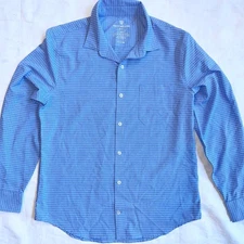 NWOT Men’s Small Mark Weldon SeaWool LS Button Down Blue Checkered Shirt