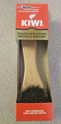 New KIWI Shoe Polish Applicator Brush 100% Horsehair Wood Handle Lot of 9 Avail