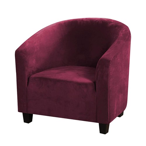 Stretch Club Sofa Chair Cover Living Room Tub Barrel 1 Seater Armchair Slipcover - Picture 5 of 34