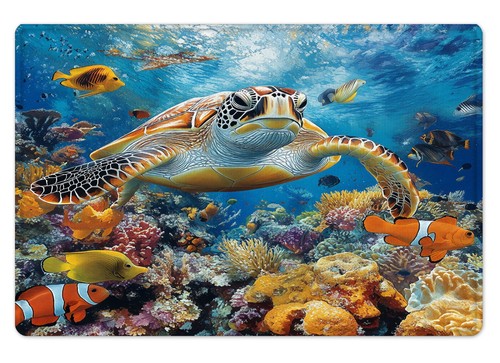 Nautical Ocean Tropical Fish Sea Turtle Shower Curtain Bathroom Accessories Set - Bild 17 von 24