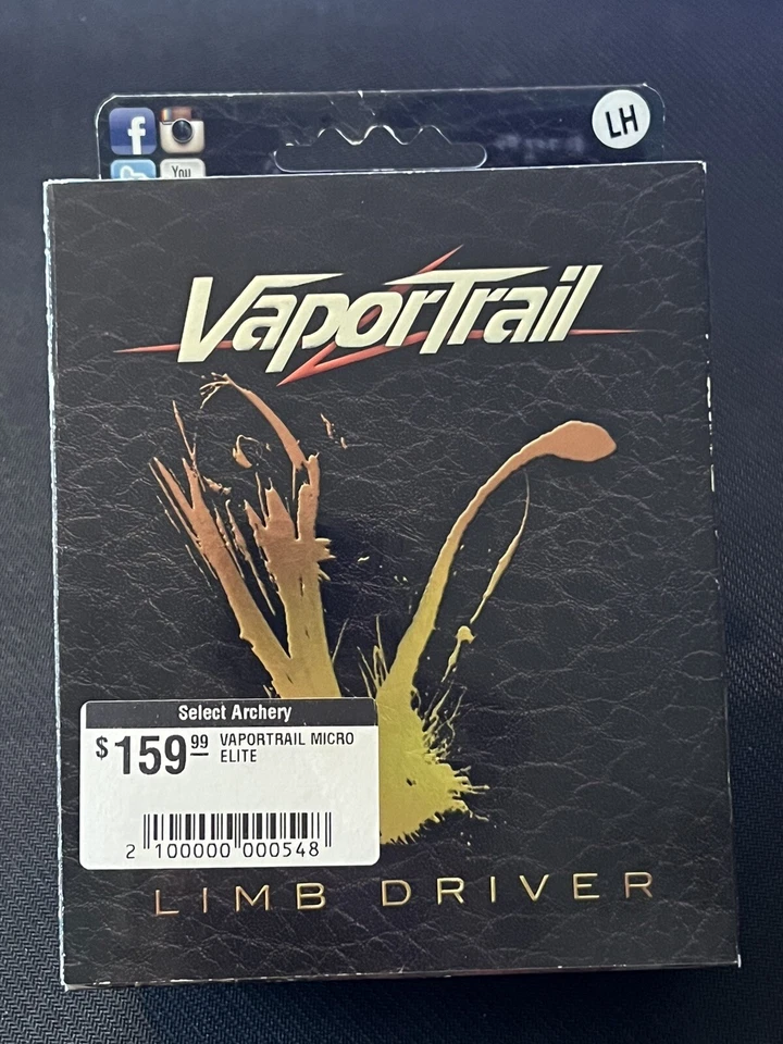 New Vapor Trail LimbDriver Micro Elite Fall Away Arrow Rest Black Left Hand - Image 2 of 3