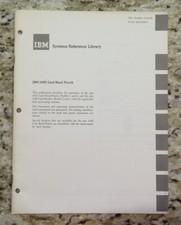 Vintage IBM 1442 Card Read Punch Systems Reference Library dated 1963