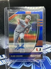 SLADE CECCONI 2020 Panini Prizm Draft Picks Blue Prizm Autograph SSP # 03/60