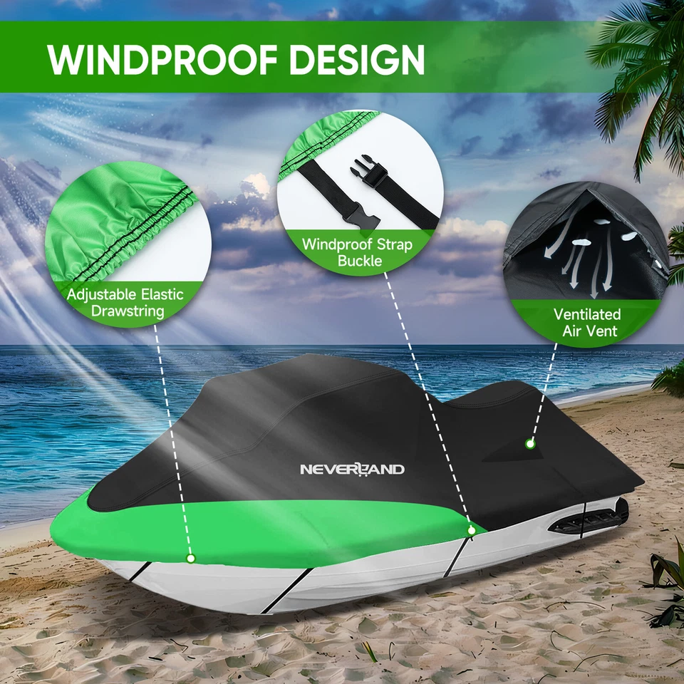 Cubierta de moto acuática PWC para Yamaha WaveRunner XLT 1200 2001 2002-2005 JetSki 3 plazas Foto 4 de 4