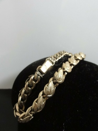 Antique Floralia Germany Gold Plated Rodi Wienenberger Pforzheim Linked Bracelet - Picture 3 of 8