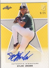 DYLAN JACOBS 2020 Leaf Perfect Game PG Yellow AUTO /25 FLORIDA ST FSU