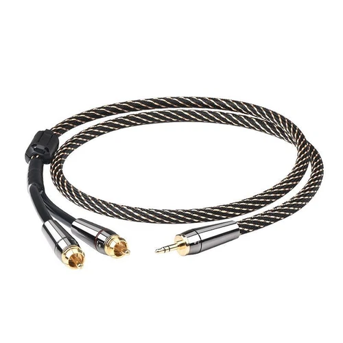 HiFi 3.5mm to 2rca Audio Cable 6N OFC AUX RCA Stereo Jack 3.5 Y Splitter Cord - Picture 6 of 10