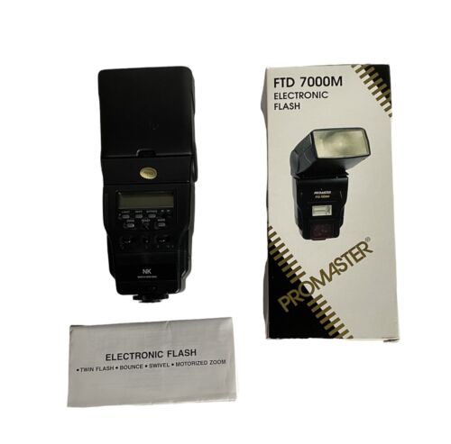 Flash electrónico zoom motorizado Promaster FTD 7000M para Nikon #4251 NUEVO CAJA ABIERTA - Imagen 1 de 9