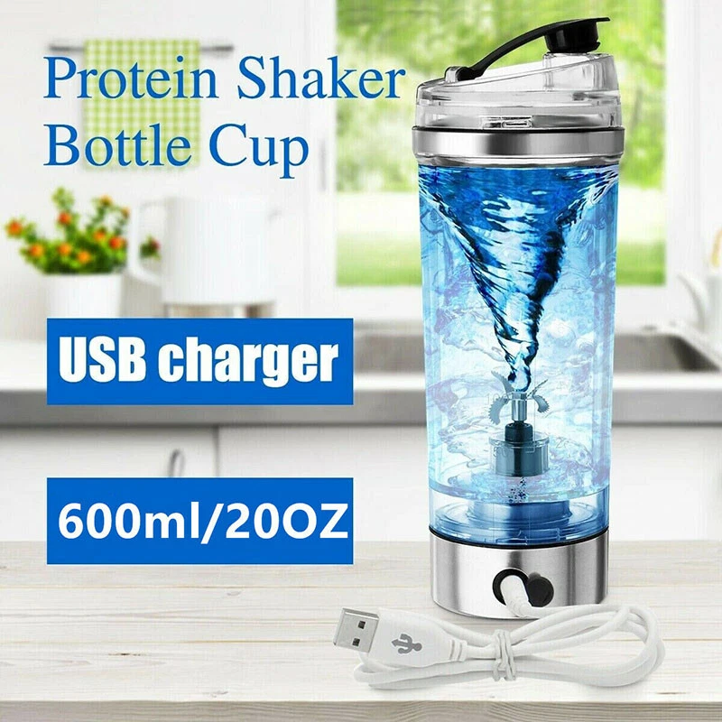 600ML Electric Blender Protein Shaker Cup Bottle Automatic Vortex