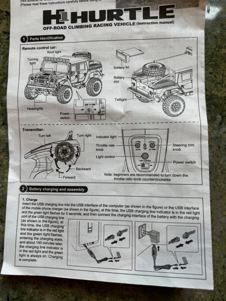 RC Off Road H1 HURTLE 4WD Crawler Full Proportional - Orange,  Open Box - Image 4 of 4