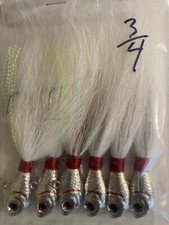 Tin Bucktails, Lead Free, 3/4 Oz. Heavy Hooks. Set Of 6