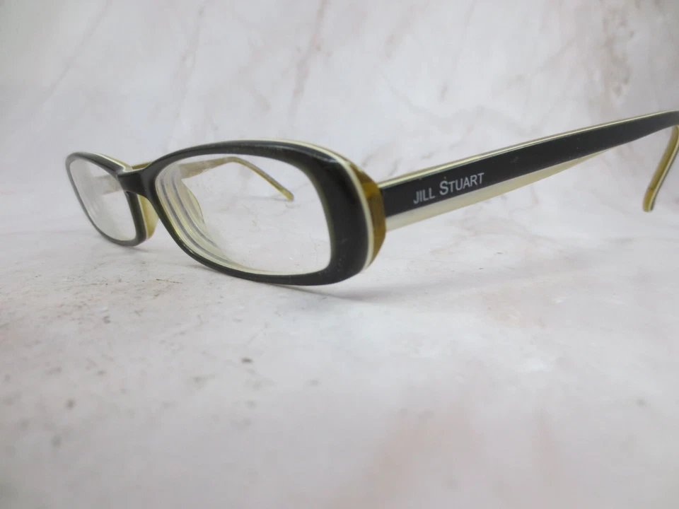 Marco de gafas para mujer Jill Stuart negro amarillo borde completo plástico rectangular Foto 2 de 4