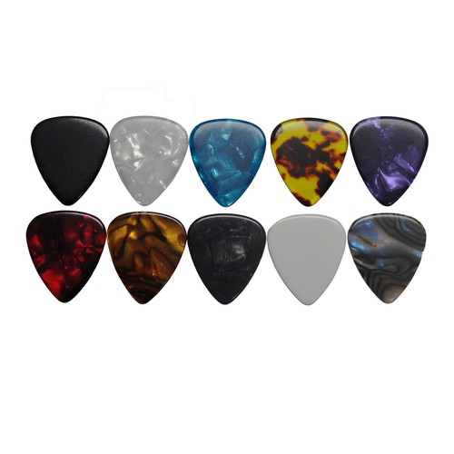 Selecciones de guitarra de celuloide extra pesadas de 1,4 mm 50 piezas púas colores mezclados con caja - Imagen 3 de 5