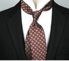 New Classic Paisley Red Gold JACQUARD WOVEN 100 Silk Men's Necktie Tie