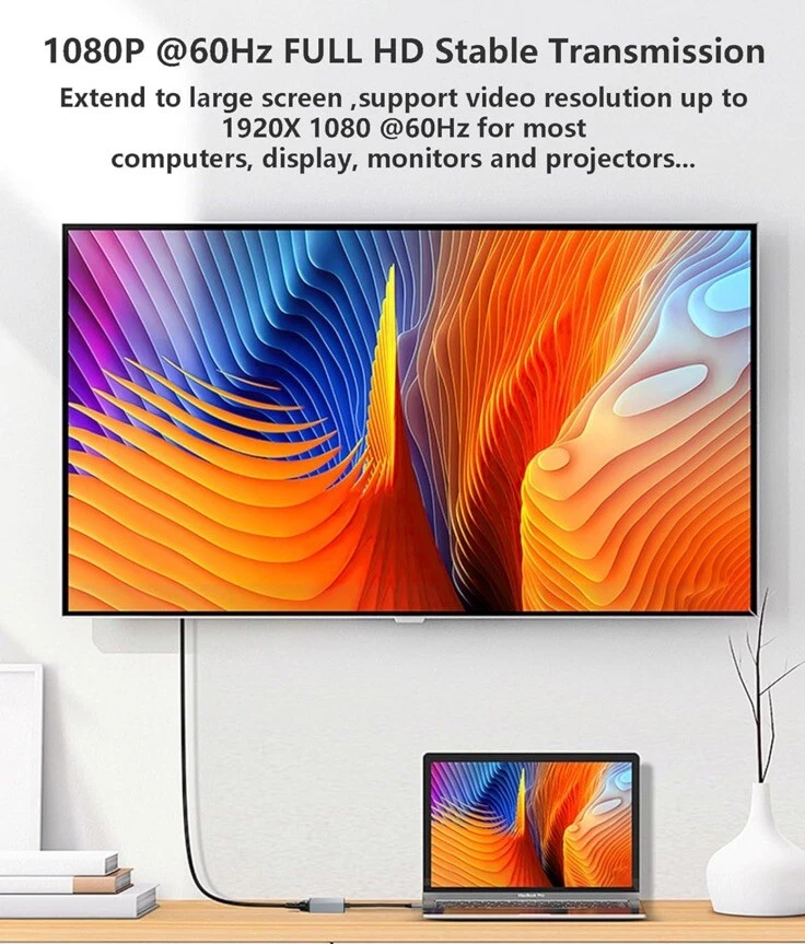 DisplayPort to VGA Adapter 10 PackDP to VGA Converter Male to Female Gold Pla. - Image 3 of 4