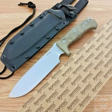 LionSTEEL M7 Fixed Knife 7" Sleipner Tool Steel Blade Canvas Micarta Handle
