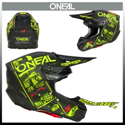 CASCO CROSS ENDURO O'NEAL SERIE 5 ATAQUE POLIACRILITA V.23 NEGRO/AMARILLO NEÓN - Imagen 1 de 2