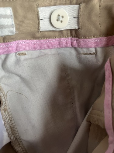 Land's End Kids Girls Size 12 Khaki Tan Chino Style Shorts Uniform Adjustable - Picture 4 of 5