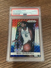 PSA 10 2013-14 Panini Prizm Bill Russell Red White Blue Mosaic Prizm #260! POP 4