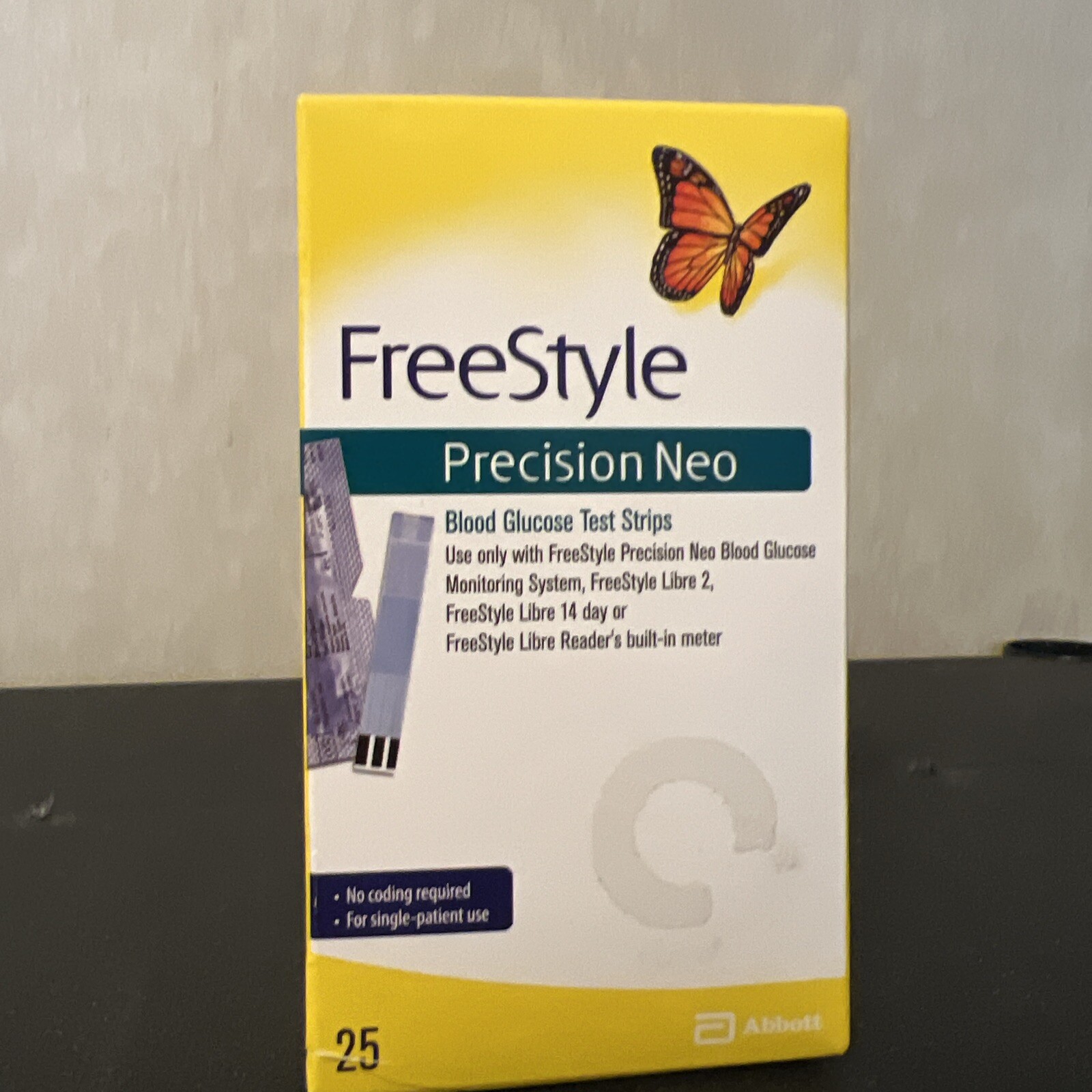 Freestyle Precision Neo Test Strips 25 Count BoxExpires 7/31/24Free