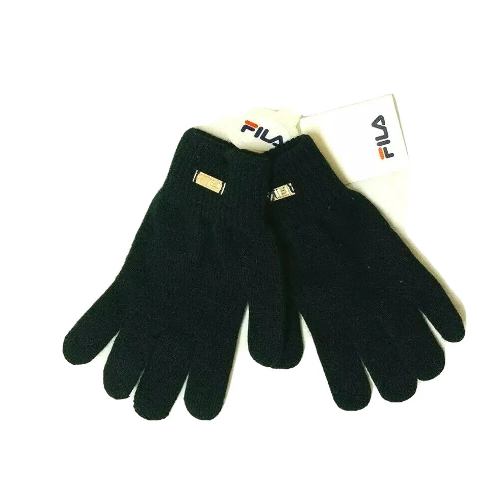FILA Romario Knitted Gloves Black Unisex Size. M eBay
