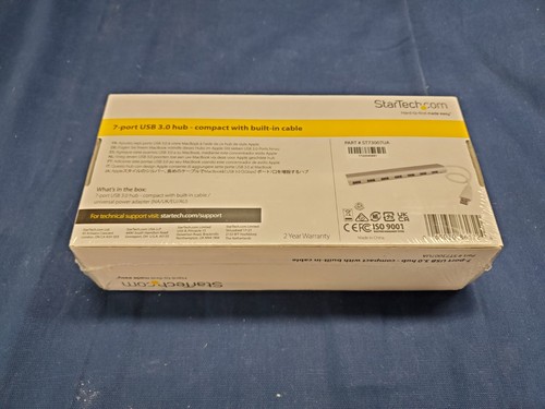 StarTech 7-port Compact USB 3.0 hub w/ Built-in Cable ST73007UA #A1 92 - Picture 2 of 2