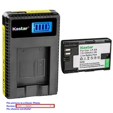 Kastar Battery LCD Charger for Canon LP-E6 LP-E6N LC-E6  Canon EOS 80D Camera
