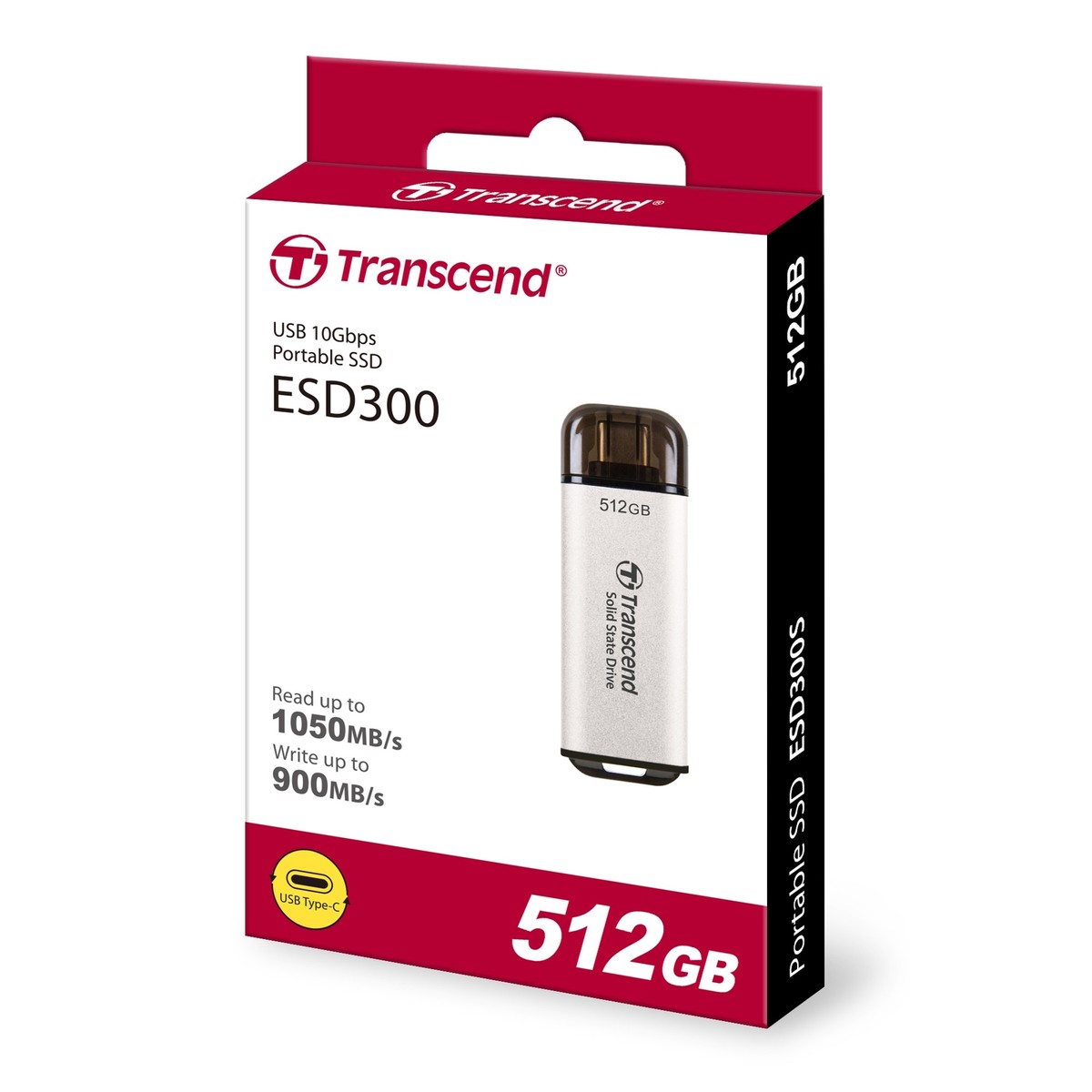 512GB Transcend ESD300 Portable SSD USB Type-C Silver | eBay