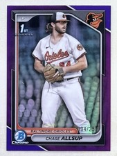 Chase Allsup 2024 Bowman Draft Chrome Purple Refractor 1st /250 #BDC-123 Orioles
