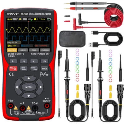 ZOYI ZT703S 3In1 Digital Oscilloscope Multimeter Signal Generator Dual Channel