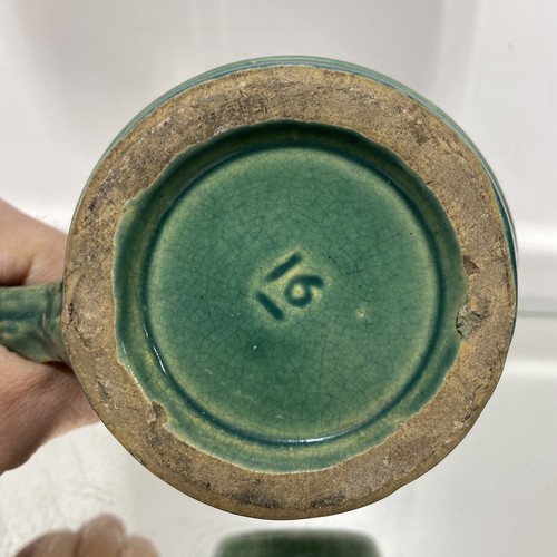 VTG. McCoy Pottery 16 Mark Green Barrel Mug - Picture 11 of 12