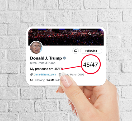 NEW- 2024 Trump Iconic X Twitter Update - 45/47 Vinyl Sticker - 3.5 x 2.6 INCHES - Picture 4 of 4