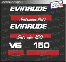 Adesivi motore marino fuoribordo Evinrude 150 cv intruder gommone barca