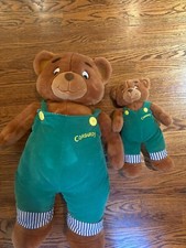 Vintage 1996 Eden Corduroy Teddy Bears Plush Bundle 36 And 12