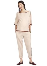 Hatch Maternity Women  s THE LUNA TOP Dusty Rose Cotton Size P PETITE NEW