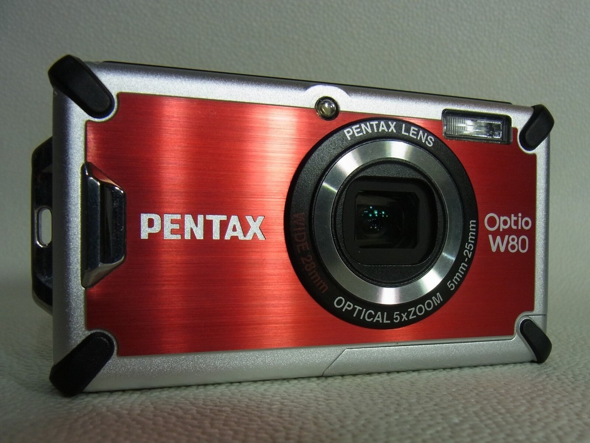 PENTAX Optio W80,Red,5x,2.5in,12MP,WP Excellent from JAPAN PENTAX