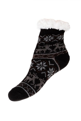 Boys NEW Thick Warm Winter Socks Kids Fur Lined Soft Anti Slipping Hosiery DN602 - Picture 3 of 6