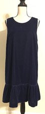 NWT JCREW $118 Velvet ruffle-hem dress Size8 Vivid Ink H4083