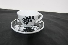 Arzberg Porzellan  Profi - Espressotasse 2 tlg - Schwarz - Weiß - Blätter