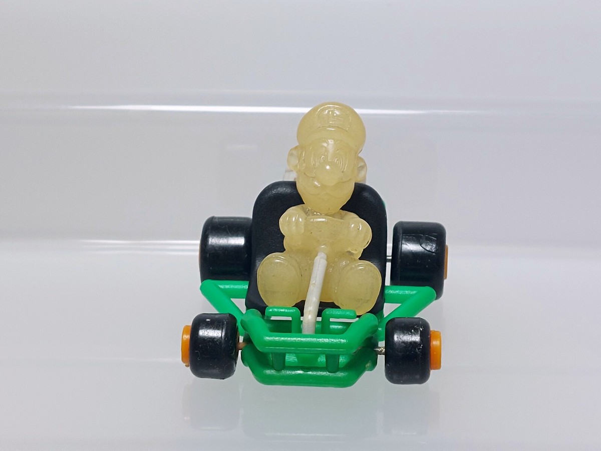 Mario Kart 64 Luigi (Clear) Pull Back Car Figure Nintendo Vintage