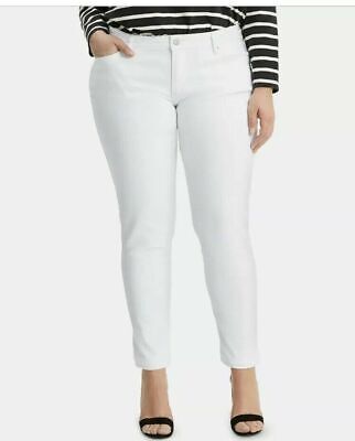 NWT Levi's 711 Skinny Mid Rise Stretch Jeans White Denim Womens Plus Size  22W | eBay