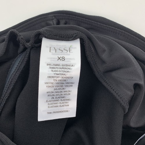 Lysse Nina Faux Leather Trim Leggings Black Knit Womens Size XS - Picture 7 of 11