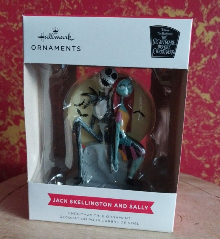 HALLMARK Nightmare Before Christmas JACK SKELLINGTON + SALLY Tree Ornaments NIB