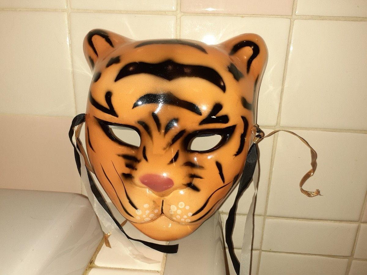 Ceramic Tiger/Orange Cat Face Mask Wall Decoration 8
