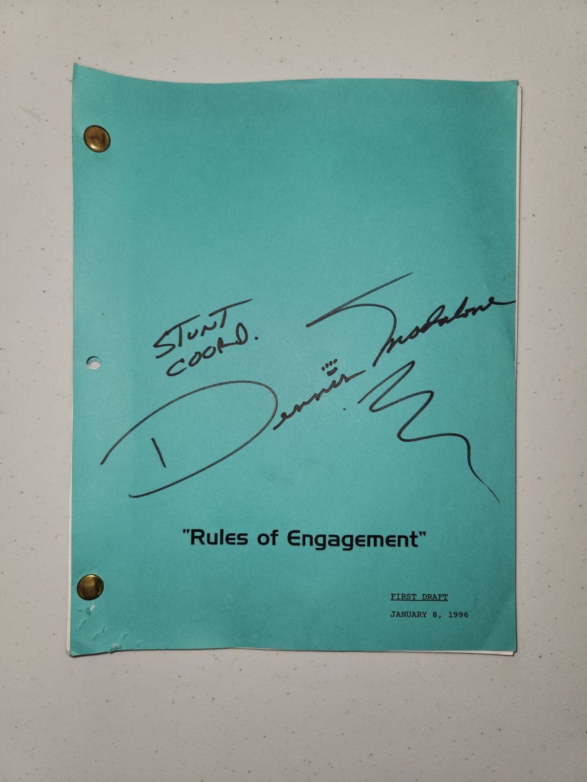 Star Trek Deep Space Nine Rules of Engagement Script Signed by Dennis